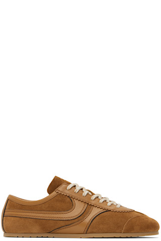 Dries Van Noten: タン スエード スニーカー | SSENSE 日本 Dries Van Noten: タン スエード スニーカー | SSENSE 日本