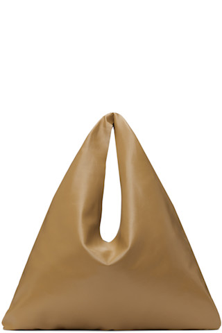 【関税&送料込】The Row Borsa Bindle Piccola In Pelle The Row: Beige Small Bindle Bag | SSENSE