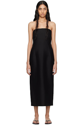 【関税込み】The Row ブラック Ward マキシワンピース Black Ward Maxi Dress by The Row on Sale