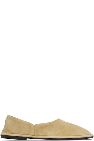 【The Row】Canal Slip ons Beige Beige Canal Slip On Loafers by The Row on Sale