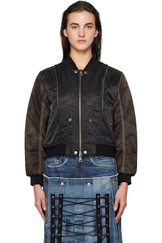 ジャケット・アウター ANDERSSON BELL BOMBER JACKET Black Mesh Sleeve Bomber Jacket by Andersson Bell on Sale