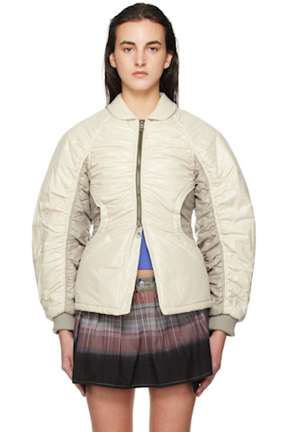 バッグ・カバンその他 ANDERSSON BELL LUNA BACKCORSET BOMBER JACKET awa654w(IVORY) Off-White Luna Back-Corset Bomber Jacket by Andersson Bell