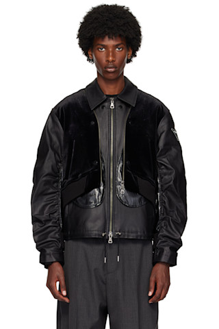 Black Bientain Zip-Up Jacket by Andersson Bell on Sale