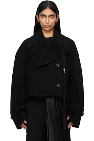 Ann Demeulemeesterのブラック Davin ダブルブレスト ショート