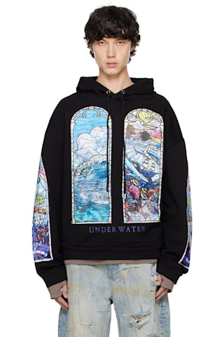 Who Decides War: Black Sandy Lane Hoodie SSENSE
