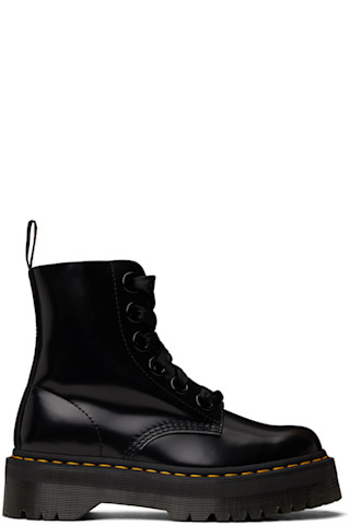 靴 Dr. Martens MOLLY 6EYE BOOT(GUNL) Amazon.com | Dr. Martens Women's Molly Platform Boot, Black