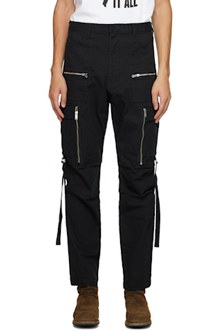 UNDERCOVER: Black Zip Cargo Pants | SSENSE UNDERCOVER: Black Zip Cargo Pants | SSENSE