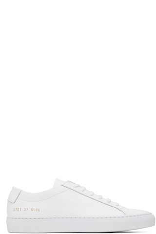 ◆Common Projects ◆ Original Achilles Low Sneakers White 37 Common Projects: White Achilles Low Sneakers | SSENSE Canada