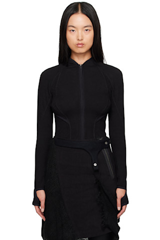 Black Slashed Jacket by HYEIN SEO on Sale Black Slashed Jacket by HYEIN SEO on Sale