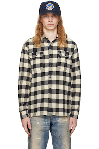 RRL: ブラック&オフホワイト バッファローチェック ワーク RRL: ブラック&オフホワイト バッファローチェック ワーク