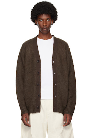 AMOMENTO: Brown Grandpa Cardigan | SSENSE AMOMENTO: Brown Grandpa Cardigan | SSENSE