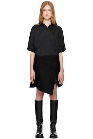sacaiサカイ★ブラック パネル ミニドレス sacai: ブラック パネル ミニドレス | SSENSE 日本