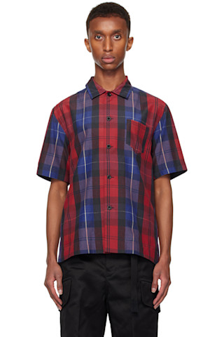 sacai チェック柄 半袖シャツ 赤・黒 sacai チェック柄 半袖シャツ 赤・黒 楽天市場】sacai シャツ チェック