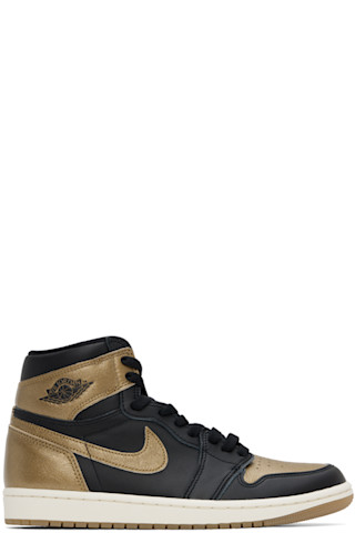 jordan retro 1 black and gold