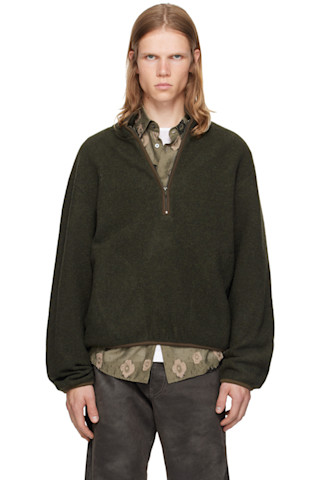 【関税込み】Sunflower グリーン ジップセーター Green Zip Sweater by Sunflower on Sale