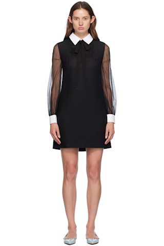 【関税込み】Valentino ブラック Couture ミニワンピース Valentinoのブラック Couture ミニワンピースがセール中