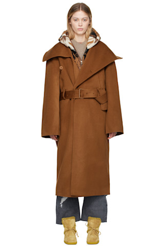 【関税込み】JW Anderson ブラウン ラップコート JW Andersonのブラウン ラップコートがセール中