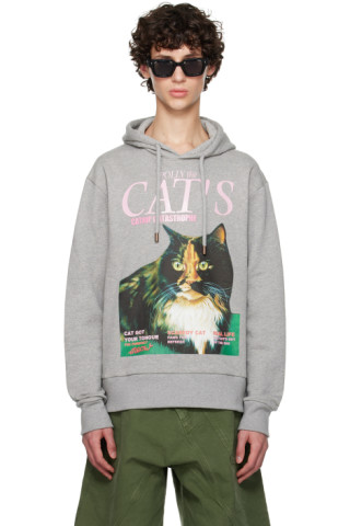 【関税込み】JW Anderson グレー Cat フーディ JW Andersonのグレー Cat フーディがセール中