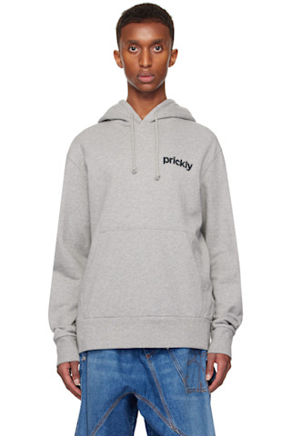 【関税込み】JW Anderson グレー Prickly プリント フーディ JW Andersonのグレー Prickly プリント フーディがセール中