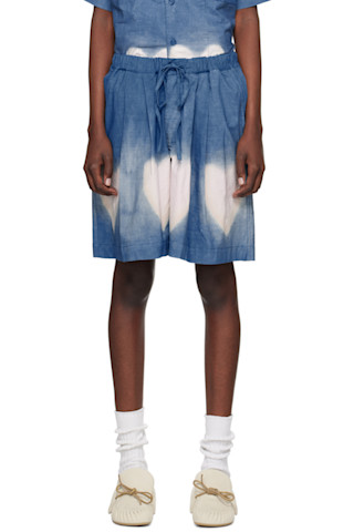【関税込み】Story mfg. ブルー Bridge ショートパンツ Story mfg.のブルー Bridge ショートパンツがセール中