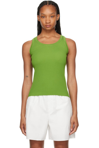 AURALEE - Green High Gauge Tank Top