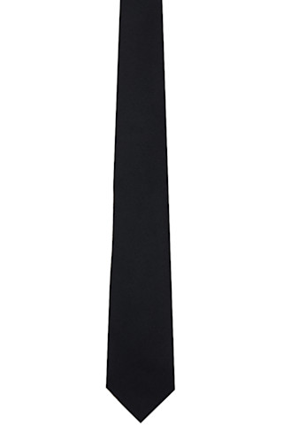 Black Super Light Wool Tie by AURALEE on Sale Black Super Light Wool Tie by AURALEE on Sale