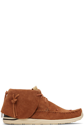 visvim: Brown FBT Lhamo-Folk Sneakers | SSENSE visvim: Brown FBT Lhamo-Folk Sneakers | SSENSE