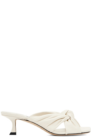 【関税込み】Jimmy Choo ホワイト Avenue 50 サンダル Jimmy Chooのホワイト Avenue 50 サンダルがセール中