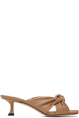 【関税込み】Jimmy Choo ベージュ Avenue 50 サンダル Jimmy Chooのベージュ Avenue 50 サンダルがセール中
