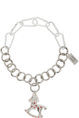 【関税込み】Chopova Lowena シルバー Rockin' Horse ネックレス 242529F023004_1.jpg