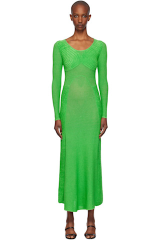 Green Sweetheart Long Sleeve Maxi Dress by Isa Boulder on Sale Green Sweetheart Long Sleeve Maxi Dress by Isa Boulder on Sale