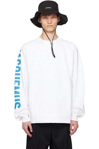 【人気!】JACQUEMUS La Casa ホワイトスウェットシャツ 242553M204005_1.jpg
