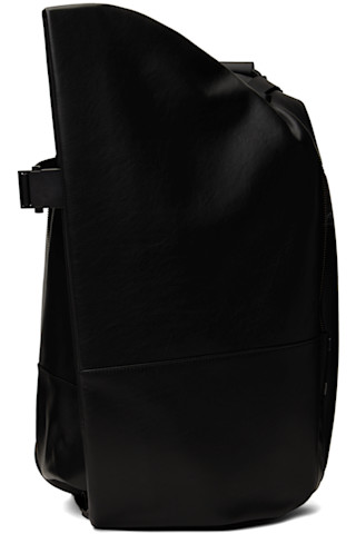 côte &ciel ISAR M ALIAS COWHIDE LEATHER Côte&Ciel: Black Isar M Alias Backpack | SSENSE