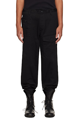 YOHJI YAMAMOTO: Black Scandal Katsuragi No Tuck W Cargo YOHJI YAMAMOTO: Black Scandal Katsuragi No Tuck W Cargo
