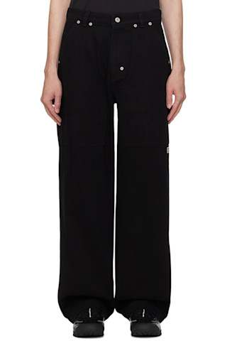 【関税込み】Kijun ブラック Frill Tuck トラウザーズ Kijunのブラック リベット トラウザーズがセール中