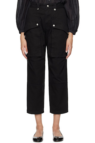 【関税込み】Isabel Marant ブラック Janael ジーンズ Black Jannick Trousers by Isabel Marant Etoile on Sale