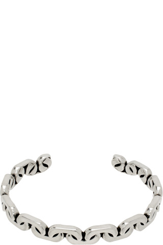 【人気商品!】 Isabel Marant シルバー Be Happy バングル Isabel Marant: シルバー Be Happy バングル | SSENSE 日本