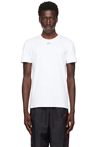 OFF-WHITE ブラック Off Stamp シェイプド リブTシャツ 242607M213012_1.jpg