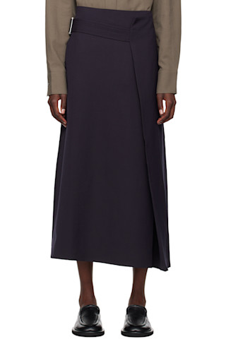 【関税込み】Studio Nicholson ネイビー Malar トラウザーズ 242608F092006_1.jpg