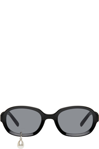 KIMHĒKIM: Black Pearl Tear Round Sunglasses | SSENSE KIMHĒKIM: Black Pearl Tear Round Sunglasses | SSENSE