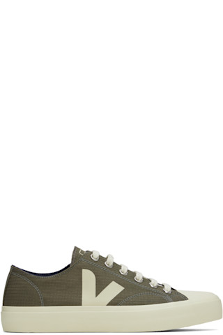 ★VEJA★ カーキ Wata II リップストップ ローカットスニーカー VEJA: カーキ Wata II リップストップ ローカットスニーカー