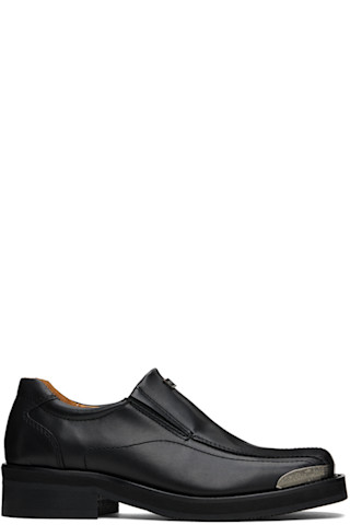 【関税込み】Soulland ブラック Moog l ローファー Black Moog Metal Loafers by Soulland on Sale