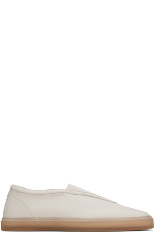 【関税込み】LEMAIRE オフホワイト Elastic Linoleum スニーカー LEMAIRE: Off-White Elastic Linoleum Sneakers | SSENSE 日本