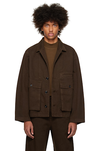 【関税込み】LEMAIRE ベージュ ボクシー デニムジャケット 242646M177003_1.jpg