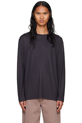 【LEMAIRE】ヘビーウェイト シルク 長袖Tシャツ 242646M213002_1.jpg