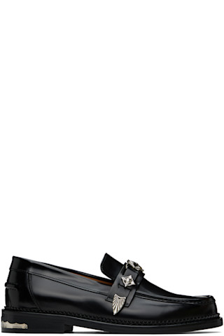 Black Metal Loafers by Toga Virilis on Sale Black Metal Loafers by Toga Virilis on Sale