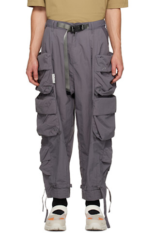 【DISCERNMENT】Reon String Two-Way Cargo Pants (SILVER) 242701M188005_1.jpg