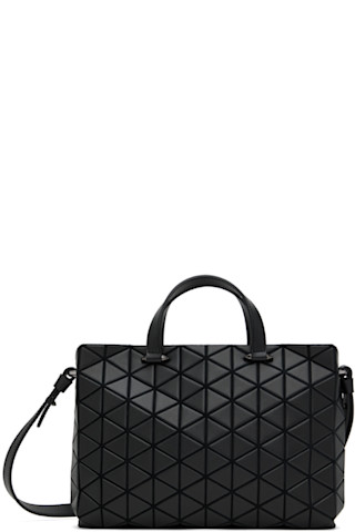 BAO BAO ISSEY MIYAKE: Black Tonneau Matte Bag | SSENSE BAO BAO ISSEY MIYAKE: Black Tonneau Matte Bag | SSENSE