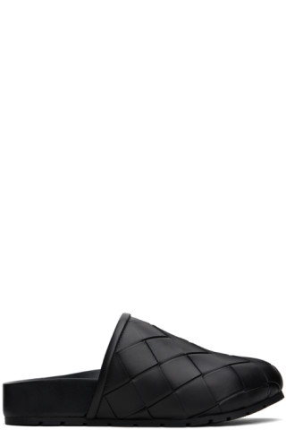 Bottega Veneta: Black Reggie Mules | SSENSE