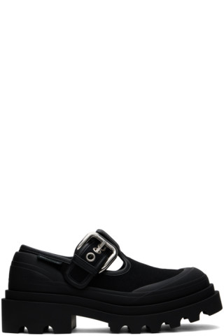 【関税込み】Bottega Veneta ブラック Trek スリッポン Bottega Veneta: ブラック Trek スリッポン | SSENSE 日本